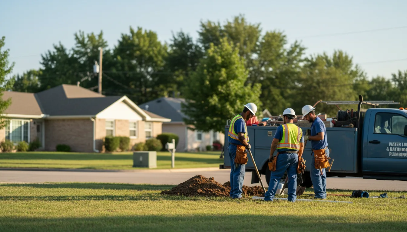 Residential water line and bathroom plumbing service in Telford, TN
